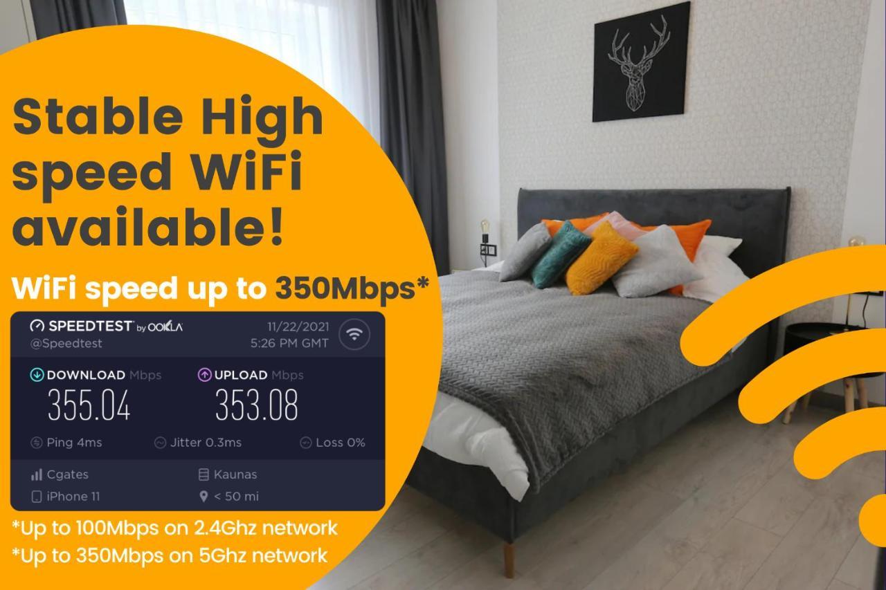 Comfy 2 Room Apartment - Free Parking - 350Mbps Wifi - Netflix Каунас Екстер'єр фото